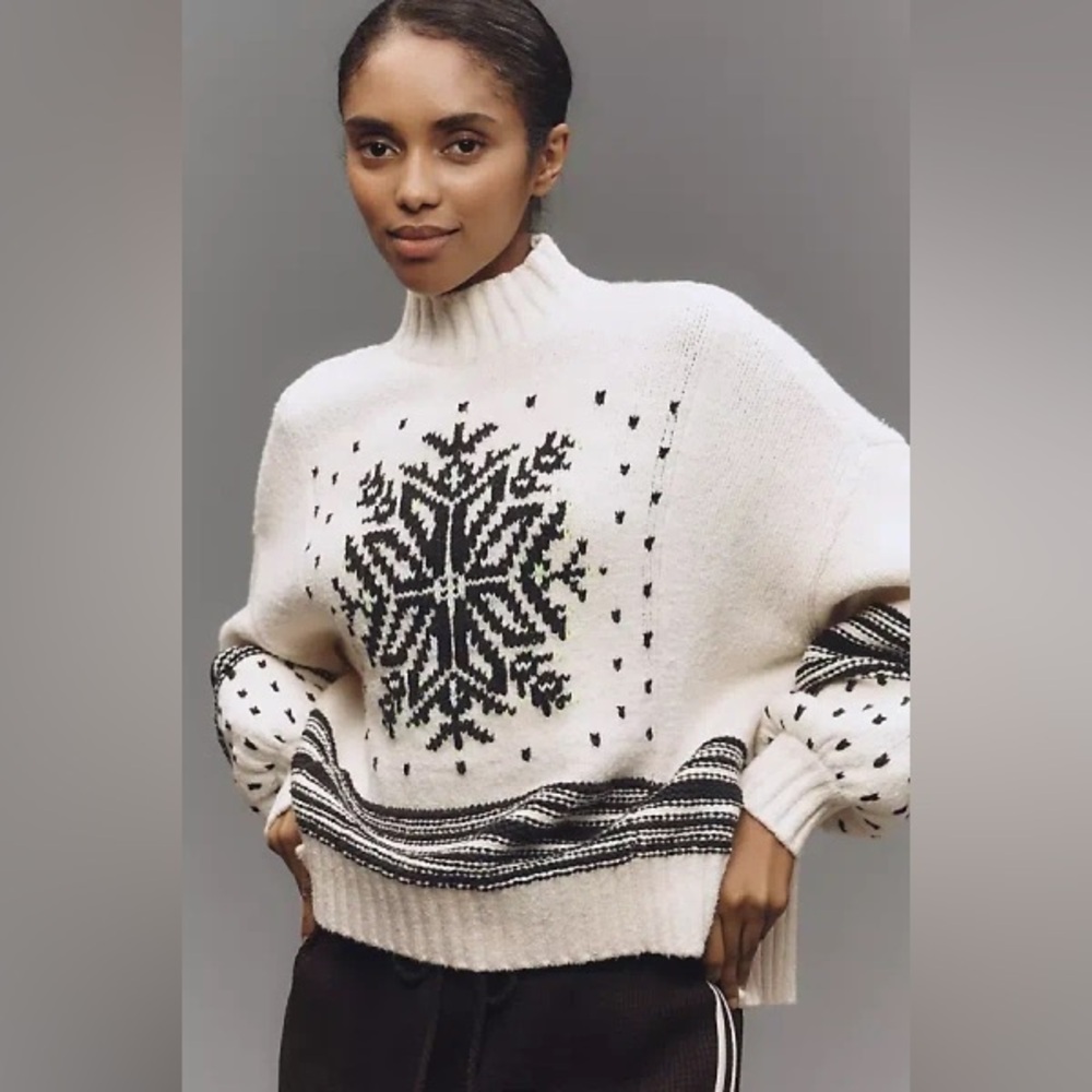 DAILY PRACTICE BY ANTHROPOLOGIE
Relaxed Graphic Sweater - White Sz 1 X